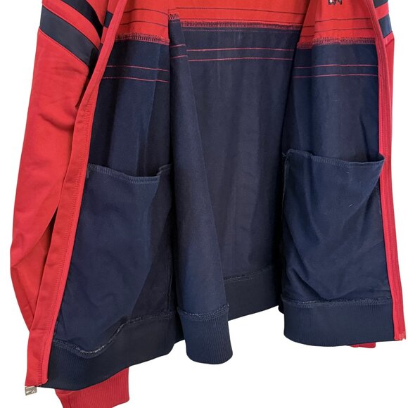 Vintage FILA Red & Navy Long Sleeve Track Jacket - Size Large - Picture 9 of 9